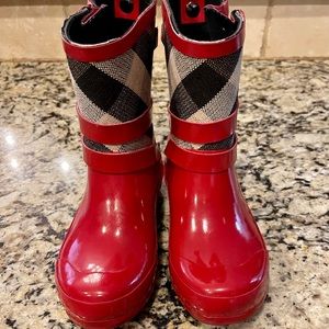 Burberry Red Rain boots 29 Euro 11 US - Kids